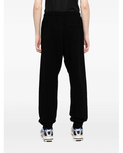 Le Mont St Michel Black Mononoke-Print Knitted Sweatpants for men