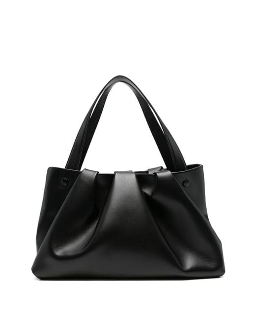 THEMOIRÈ Black Athena Ruched Shoulder Bag