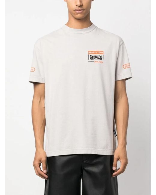 Palm Angels White X Haas Moneygram Las Vegas F1T Team T-Shirt