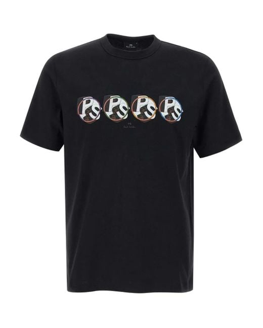 メンズ Paul Smith Ps サークルロゴ Tシャツ Black