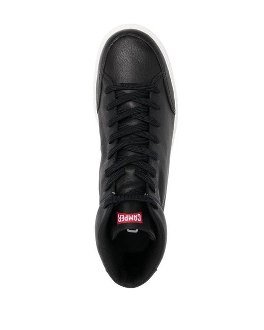 Camper Black Lace-Up High-Top Sneakers