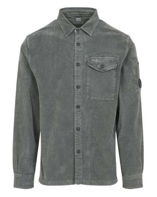 Camicia A Coste di C P Company in Gray da Uomo