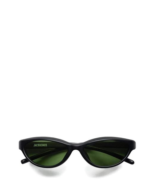 Jacquemus Black Oval Cat-Eye Sunglasses