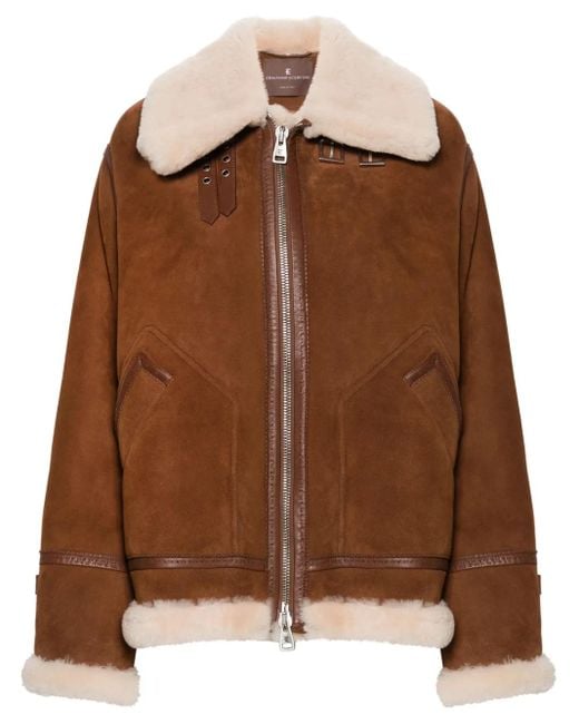 Ermanno Scervino Brown Suede Jacket