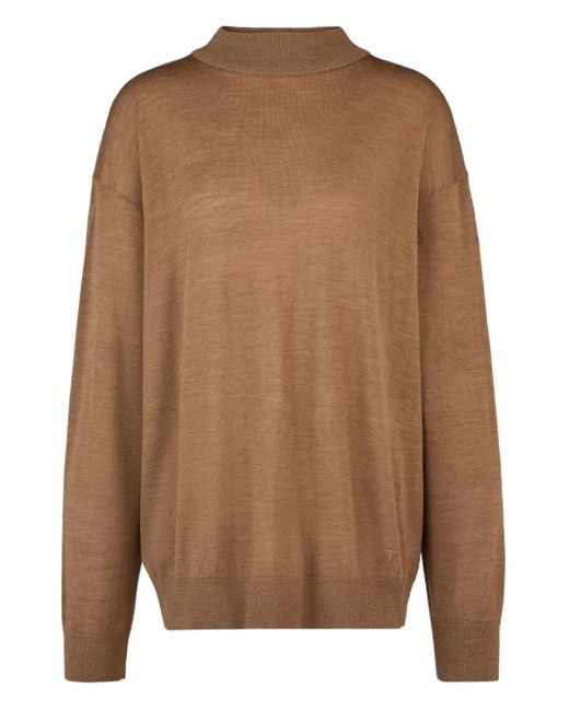 Tod's Brown Mock-Neck Sweater