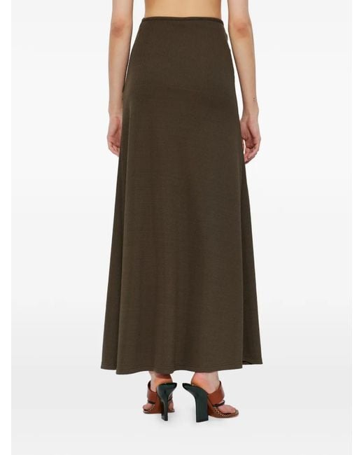 Christopher Esber Green Occhio Crystal Cascade Maxi Skirt
