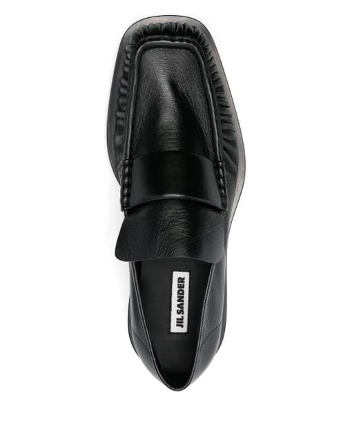 メンズ Jil Sander レザーローファー Black