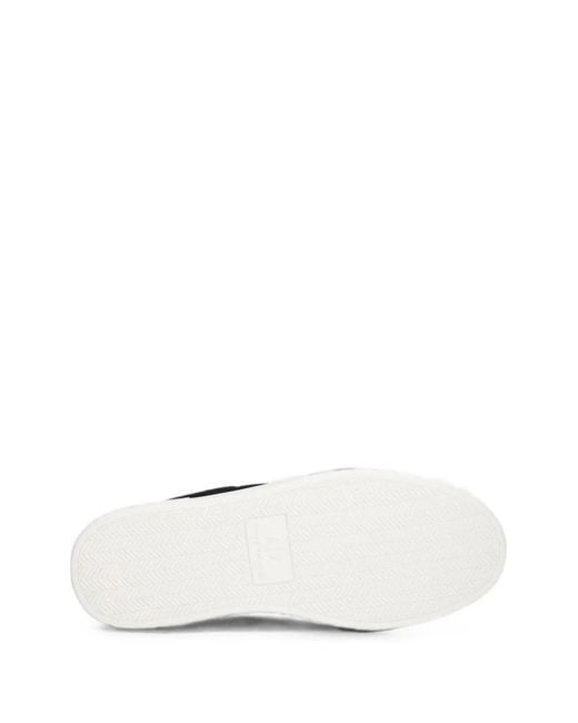 ARMANI EXCHANGE Black Logo-Print Lace-Up Sneakers for men