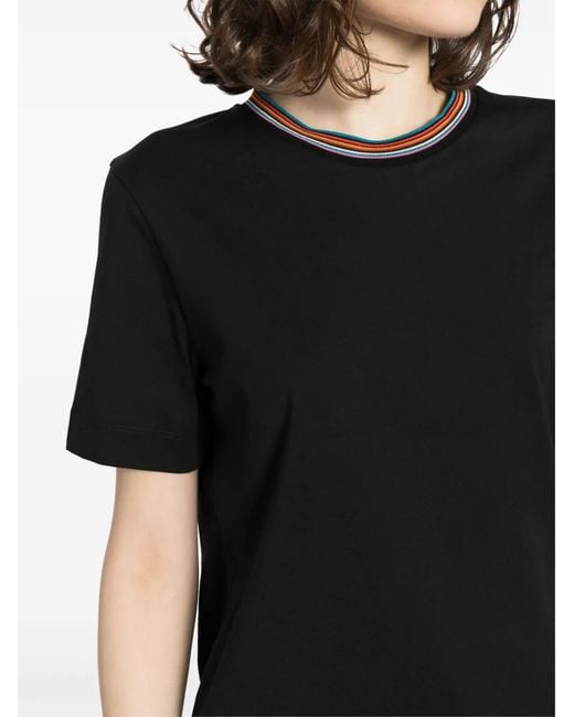 Paul Smith Black Contrast Trim Cotton Tee