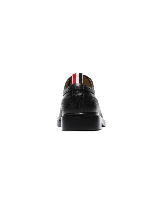 Thom Browne Black Rubber Sole Brogue for men