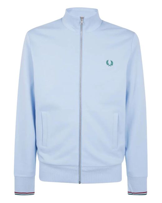 Fred Perry Blue Zip Through Sweatshirt for men