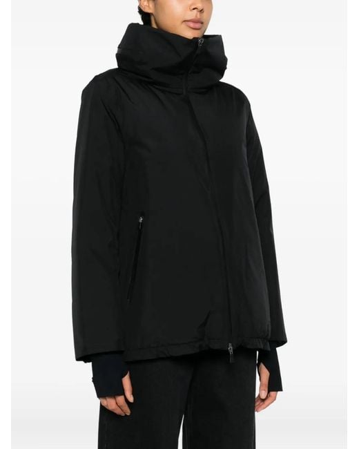 Herno Black Zip Hooded Jacket
