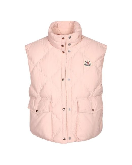 Moncler Pink Biois Quilted Gilet