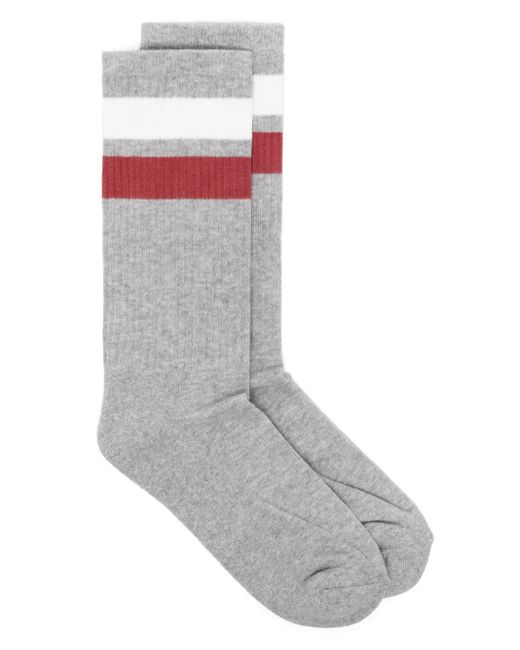 Autry Gray Logo-Intarsia Socks