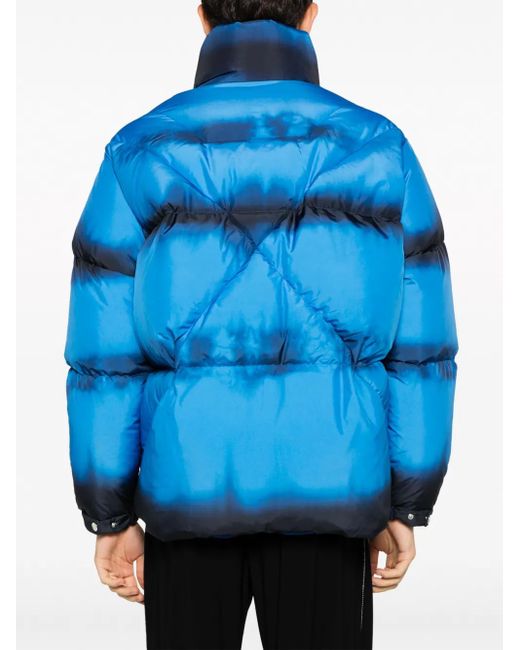 Khrisjoy Blue Faded-Effect Padded Jacket for men