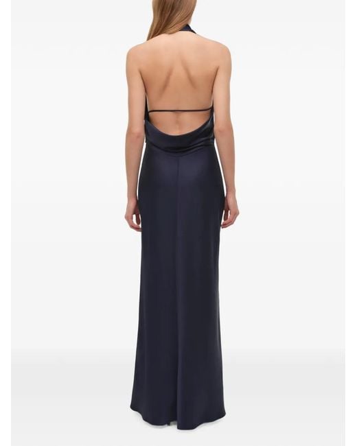 Jonathan Simkhai Blue Reannon Draped Gown
