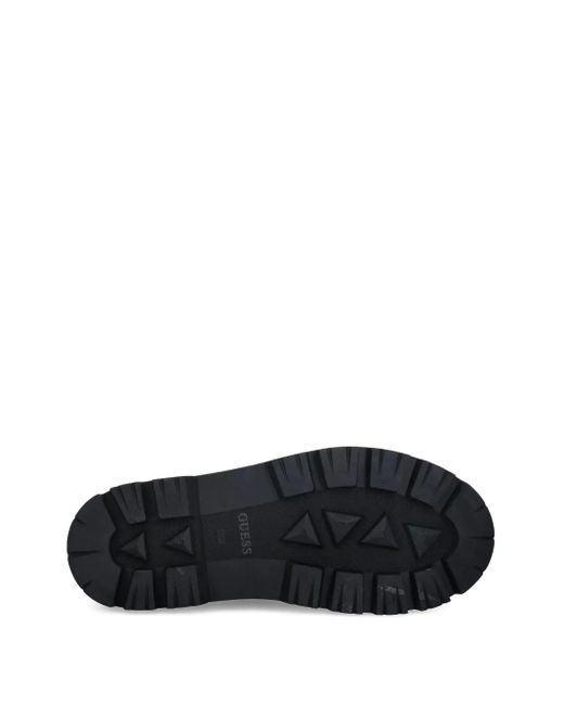 Guess Black Garda Embossed Lace-Up Boots for men