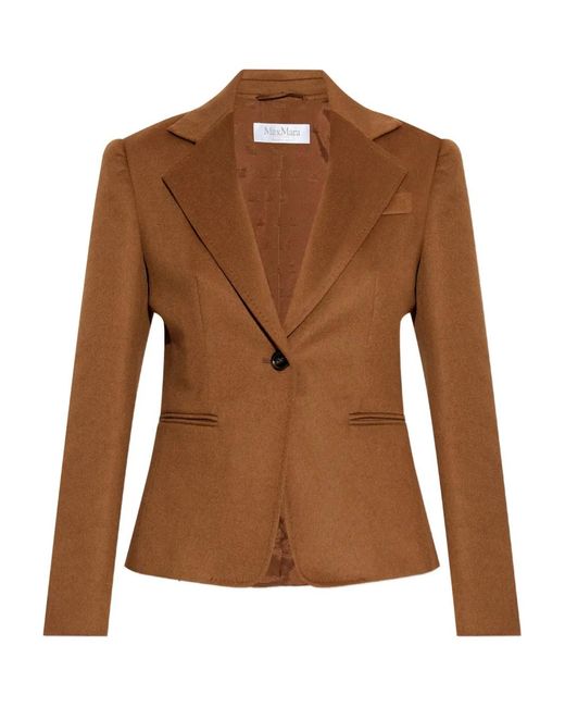 Max Mara Brown Camel Drap Short Jacket