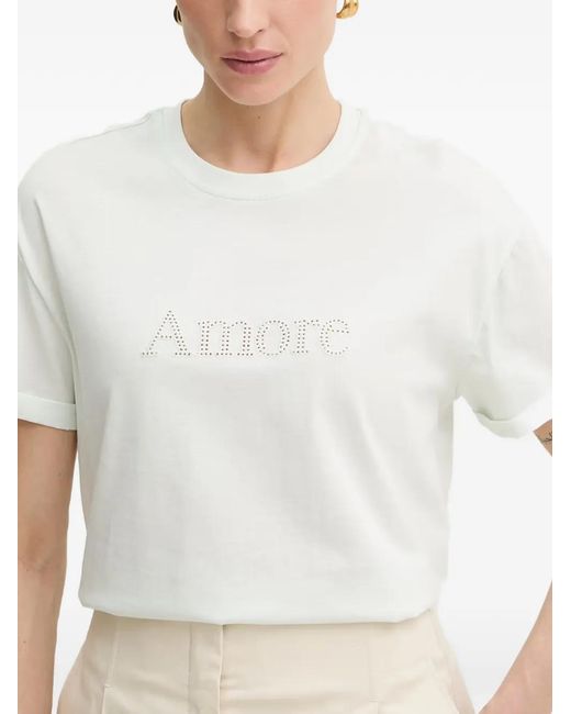 Twinset White Crew-Neck T-Shirt
