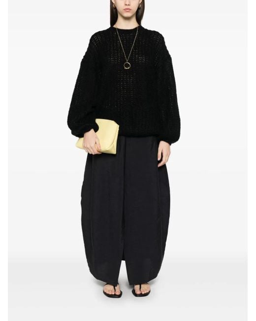 Totême  Black Parachute Midi Skirt