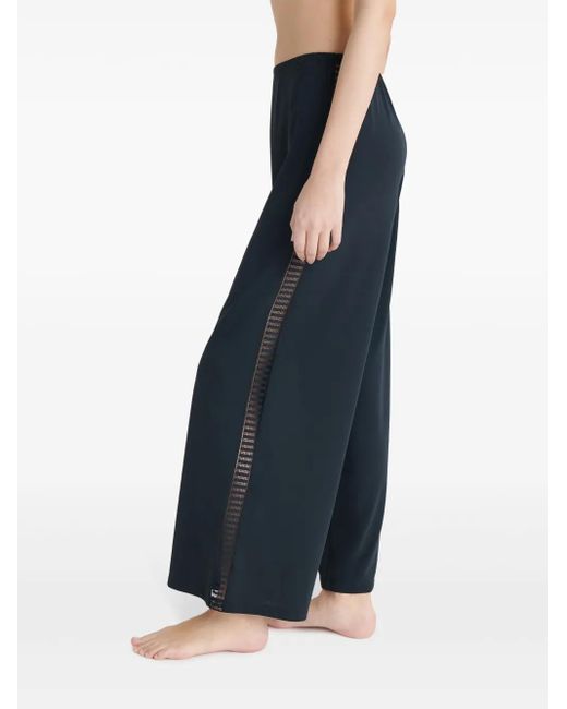 Eres Blue Virginie Graphic Lace Panel Trousers
