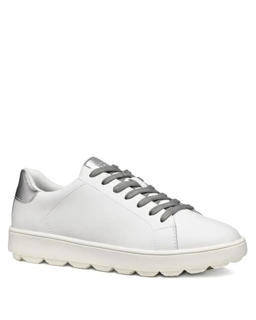 Geox White Spherica Ecub Sneakers