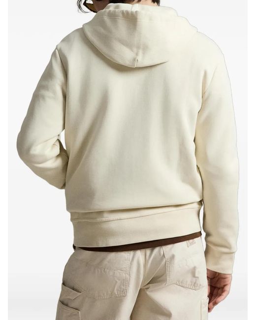 Polo Ralph Lauren White Hoodie À Fermeture Zippée for men
