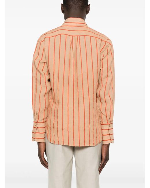 Sandro Brown Striped Shirt for men