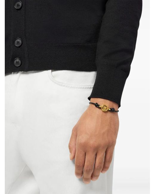 Versace White Medusa &Apos;95 Leather Bracelet