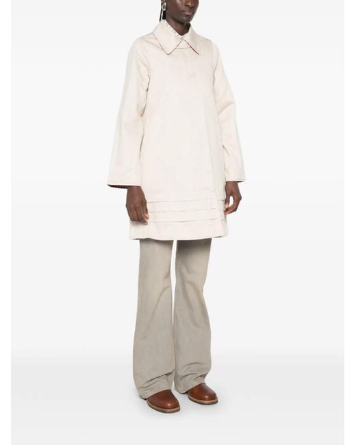 Damson Madder White Mercedes Bow-Detail Reversible Trench Coat