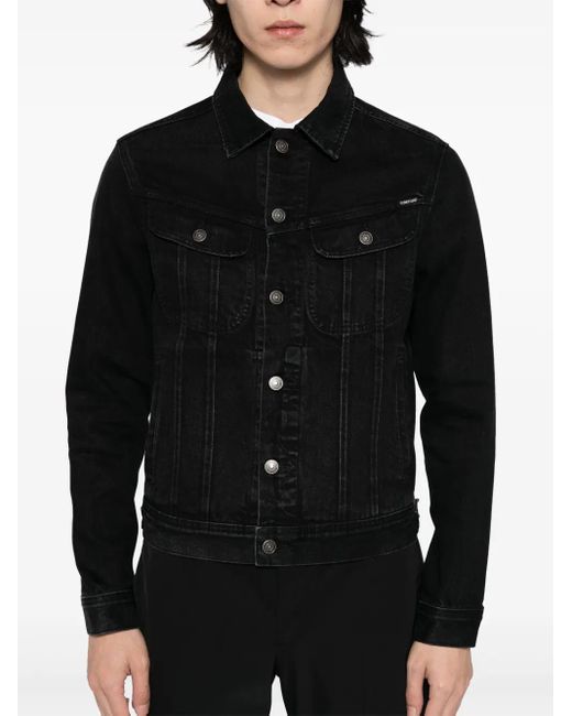 Tom Ford Klassische Jeansjacke in Black für Herren