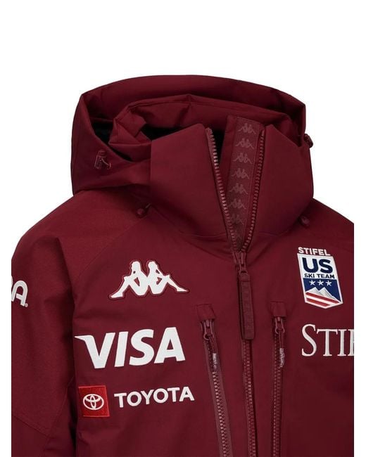 Veste De Ski Zippée À Capuche Kappa pour homme en coloris Red
