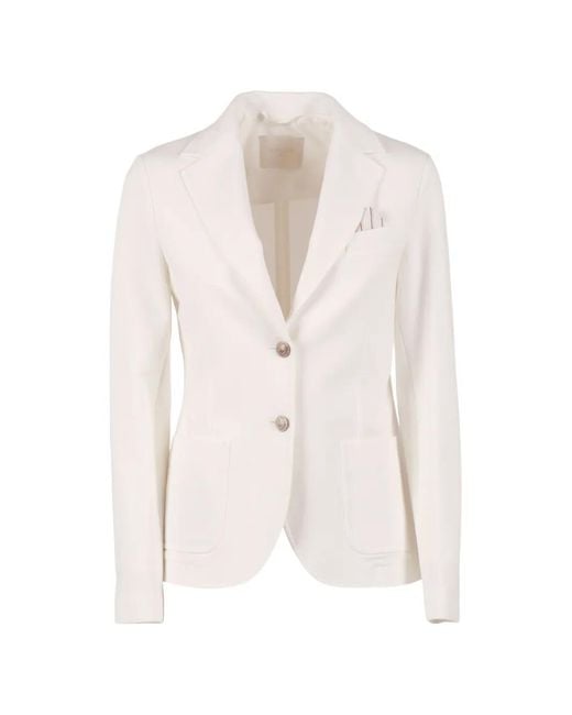 Circolo 1901 White Blazer À Simple Boutonnage