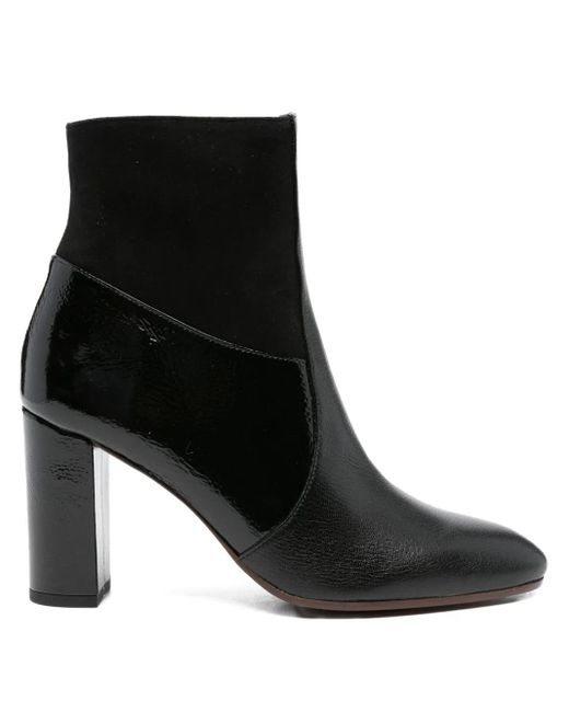 Chie Mihara Black Eytu Stiefel aus Lackleder mit Blockabsatz 85mm