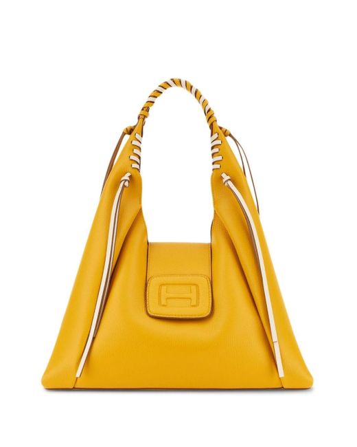 Bolso shopper H-bag mediano Hogan de color Yellow