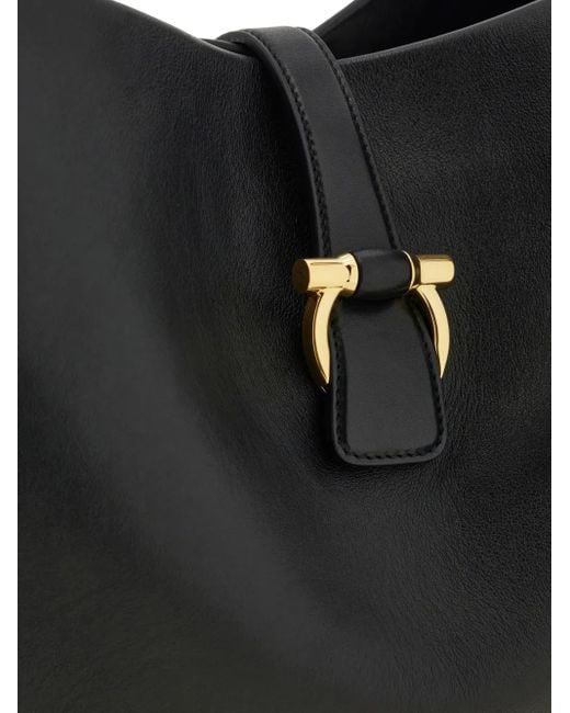 Ferragamo Black Chic Medium Tote Handbag