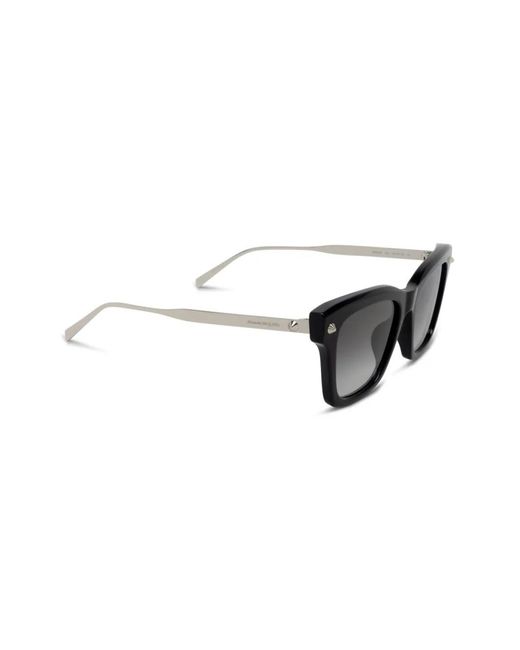 McQueen Black Square-Frame Sunglasses