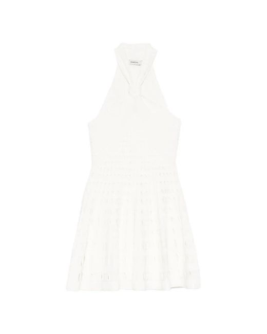 Jonathan Simkhai Halterneck Textured Mini Dress in White | Lyst UK