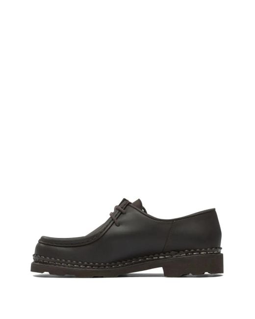 Paraboot Black Leather Lace-Up Loafers for men