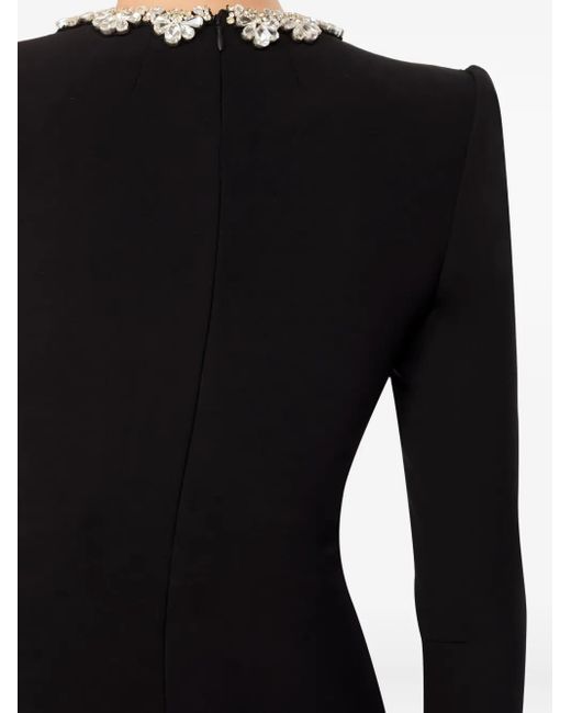 Jenny Packham Black Verziertes Puff Minikleid