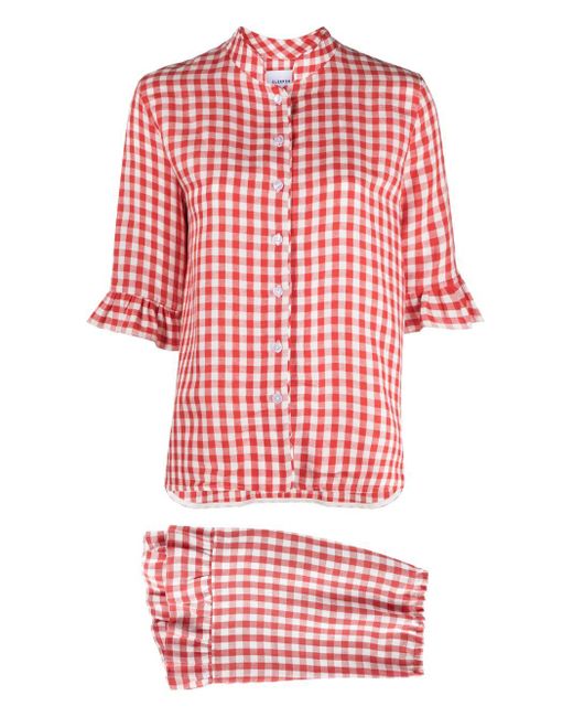 Sleeper Red Check-print Pyjama Set