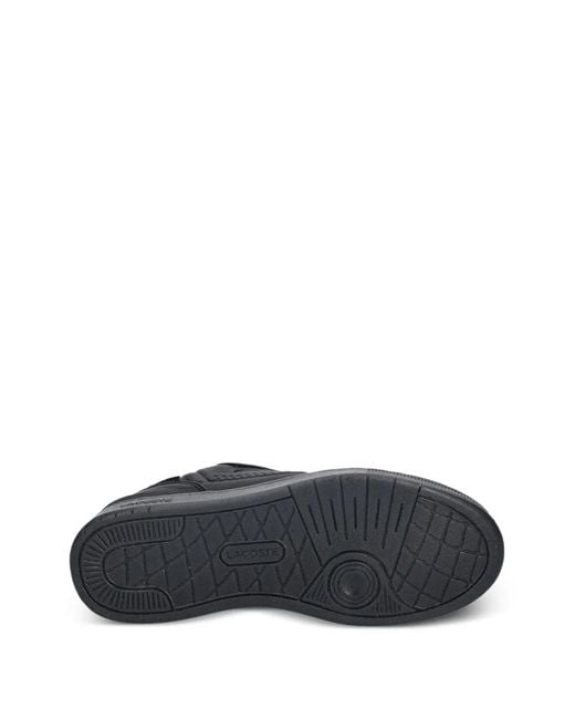 Lacoste Black T-Clip Shield Embossed-Logo Sneakers for men