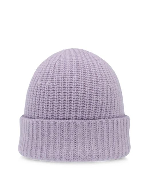 EMERSON RENALDI Purple Chunky-Knit Beanie Hat