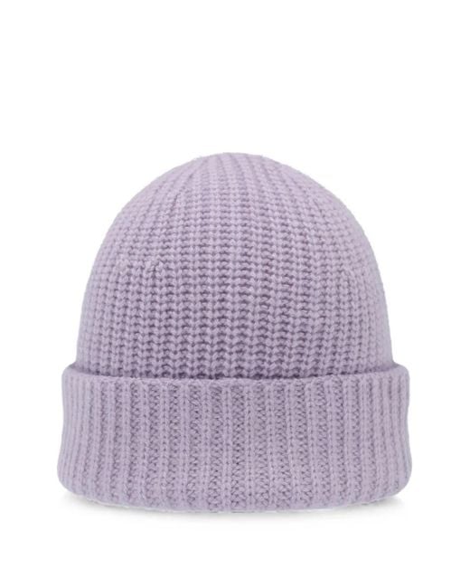 EMERSON RENALDI Purple Chunky-Knit Beanie Hat