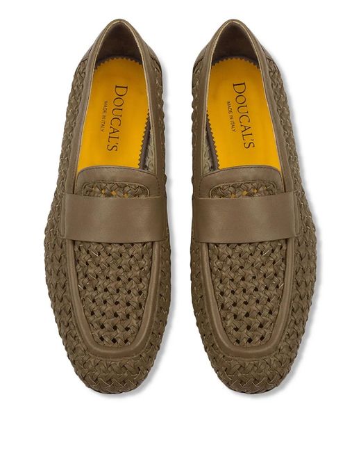 Doucal's Brown Leather Loafers