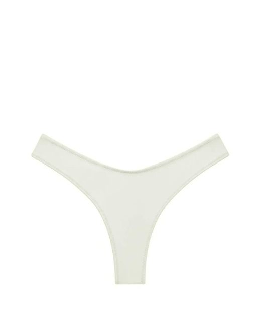 Montce White Bas De Bikini Lulu À Fronces