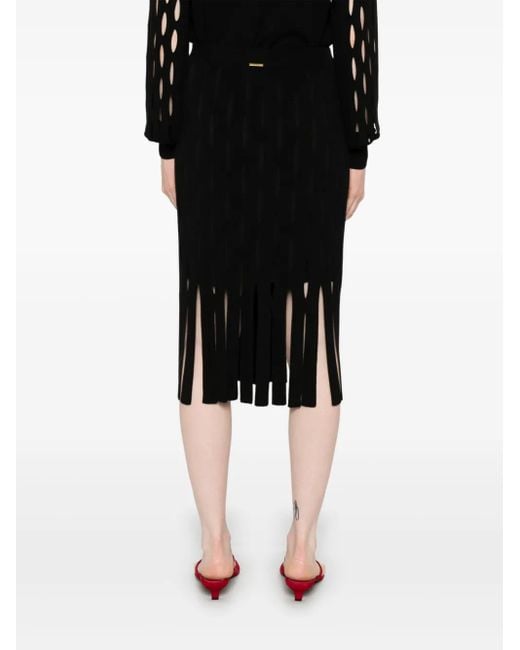 Falda midi con aberturas Twinset de color Black