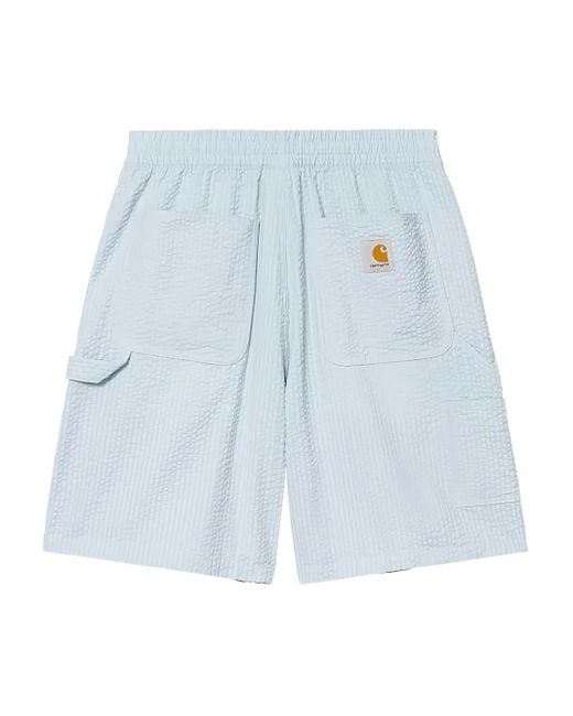 Carhartt Blue Textured Elasticated Shorts for men