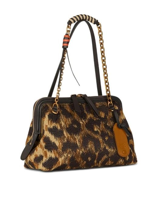 Etro Brown Small Doc Animal Shoulder Bag