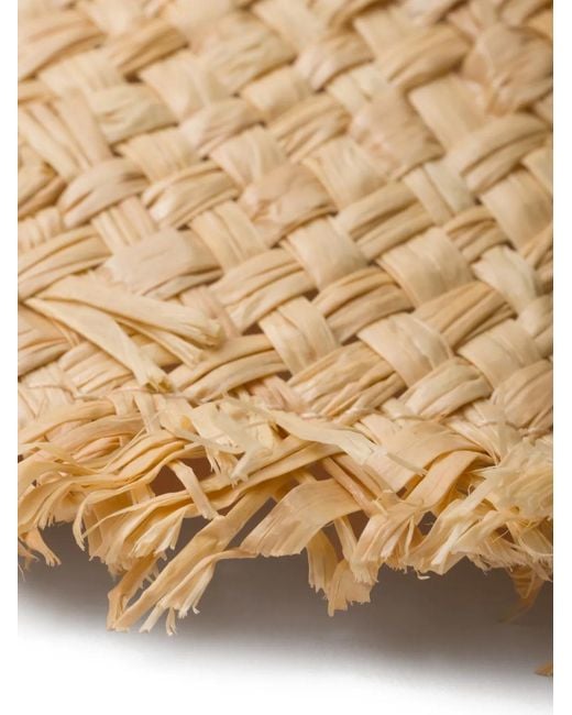 Prada Natural Raffia Baseball Cap